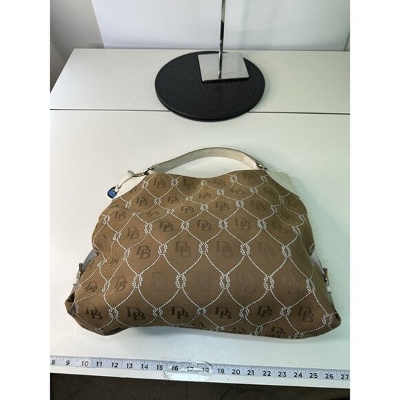 DOONEY & BOURKE Monogram DB Canvas Shoulder Handbag Purse Bag - Picture 9 of 12